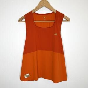 Tracksmith Meridian Tank Top Womens XL Orange Athletic